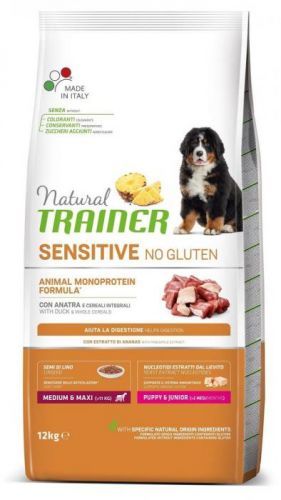TRAINER Natural SENSITIVE No gluten Puppy&Jun M/M kachna 12 kg