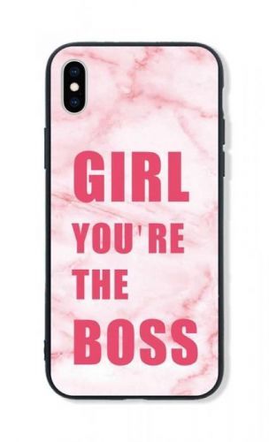 Kryt TopQ LUXURY iPhone XS pevný Girl Boss 48841