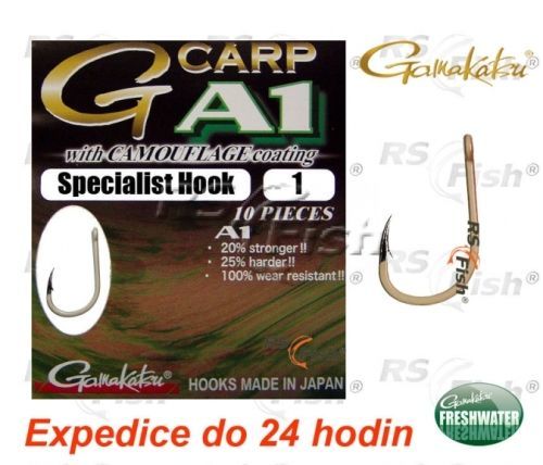 Gamakatsu® Háček Gamakatsu G-Carp A1 Specialist Hook Camo Brown 4 Gamakatsu®