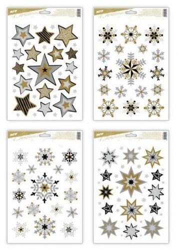 Vánoční okenní fólie – hvězdy