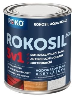 Barva samozákladující ROKOSIL  Aqua 3v1 RK 612 stř. šedá 0,3 l