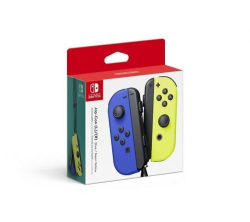 NINTENDO - Joy-Con Pair Blue/Neon Yellow, Levý a pravý Joy-Con v Modré / Neonové Žluté