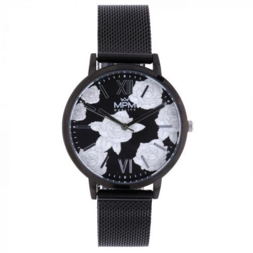 Dámské hodinky MPM s květinovým vzorem v ciferníku. .01676 A.Q00L9070A9090.1616.H.Q004.C.A