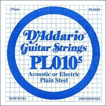 D'Addario Plain Steel - Jednotlivá struna - .0105