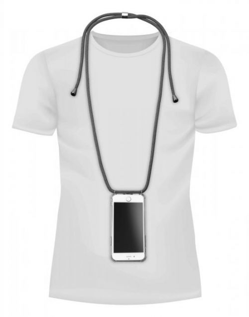 Cellularline Neck-Case zadní kryt čirý pro Apple iPhone 6/7/8, s černou šňůrkou