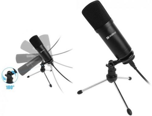 Sandberg Streamer USB Desk Mikrofon, černý (126-09)