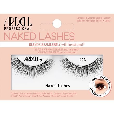 Ardell Naked Lashes 423 umělé řasy pro přirozený vzhled 1 ks odstín Black pro ženy