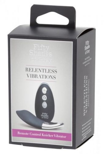 Fifty Shades of Gray Ruthless Panties - Cordless Wireless Clitoral Vibrators (Black-Silver)