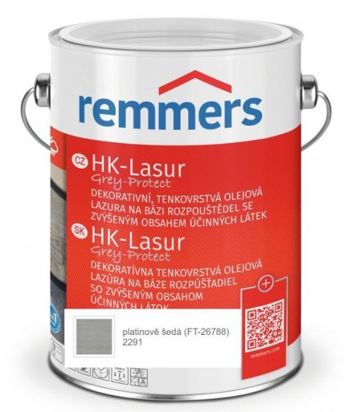 Lazura na dřevo Remmers HK Lasur Grey protect platin 2,5 l