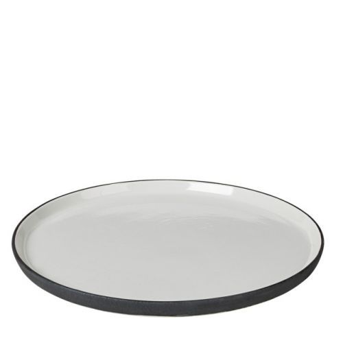 Dezertní talíř 28 cm Broste ESRUM - slonová kost/šedý