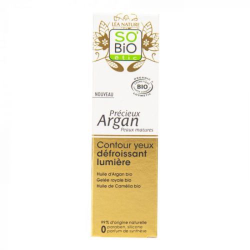 Péče o oční okolí rozjasňující a vyhlazující GOLD 15 ml BIO zralá pleť Precieux argan   SO’BiO étic