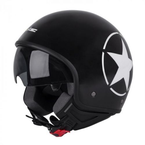 Helma na skútr W-TEC FS-710S Revolt Black Barva Černá s hvězdou, Velikost XS (53-54) W-Tec