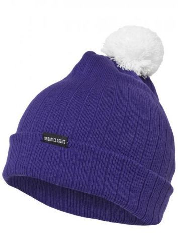 Contrast Bobble Beanie - pur/wht