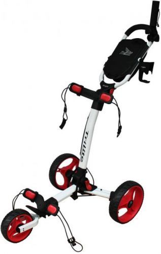 Axglo TriLite White/Red Golf Trolley