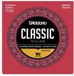 D'Addario EJ27N 3/4 Student Nylon Fractional Normal