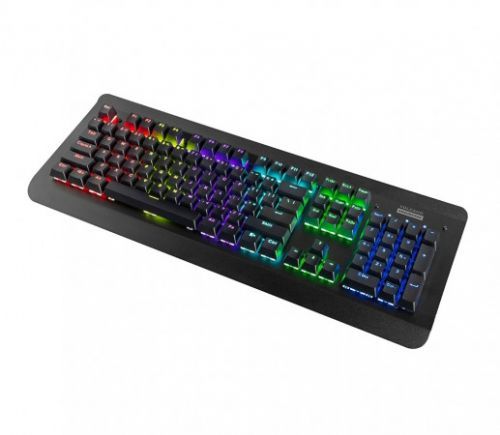 Modecom VOLCANO HAMMER 2 RGB drátová mechanická herní klávesnice (Outemu Blue), LED podsvícení, USB, US layout, černá, K-MC-HAMMER2-U-BLUE-RGB