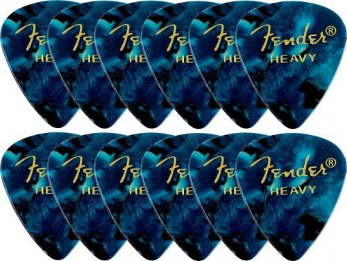 Fender 351 Shape Premium Picks Ocean Turquoise Heavy 12 Pack