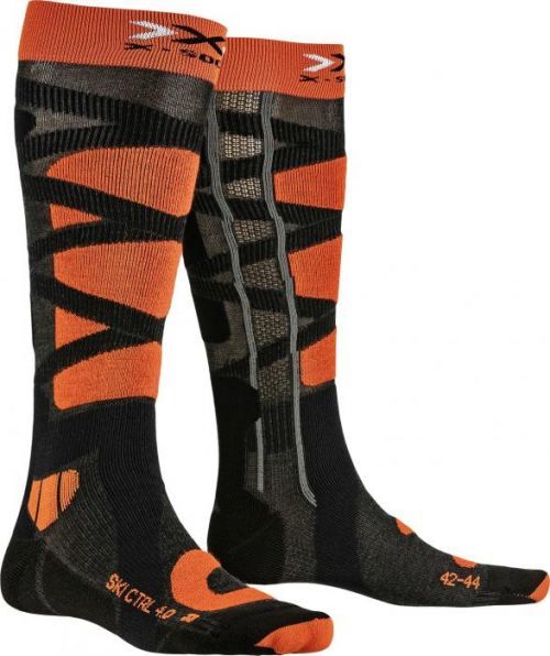 X-Socks Ski Control 4.0 - anthracite melange/x-orange 45-47