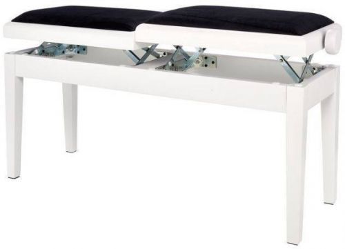 GEWA 130220 Double Piano Bench White Matt