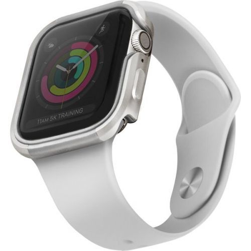 UNIQ Valencia kovové pouzdro Apple Watch Serie 4/5 (40mm) stříbrné