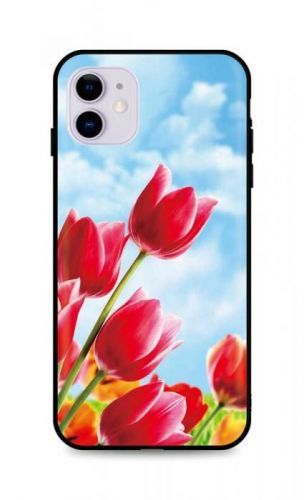 Kryt TopQ iPhone 11 silikon Tulips 48911