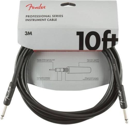 Fender Professional Series Instrument Cable S/S 3 m Black