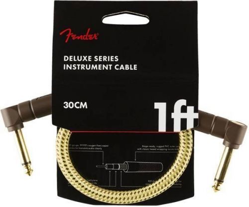 Fender Deluxe Series Instrument Cable A/A 30 cm Tweed