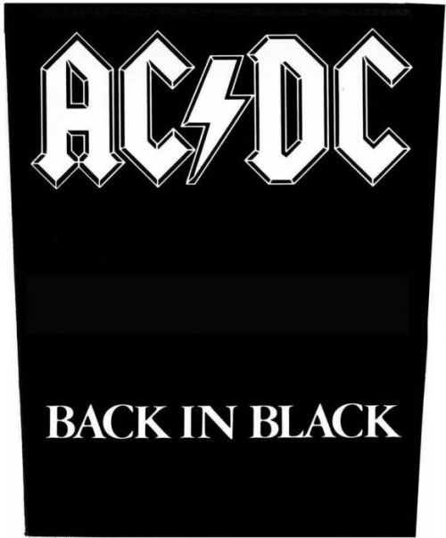 Rock Off AC/DC Back Patch Back in Black