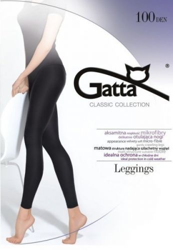 Gatta Microfibra 100 den 5-XL Legíny 5-XL nero/černá