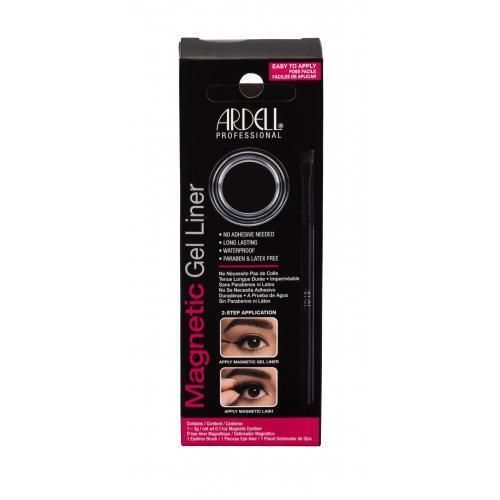 Ardell Magnetic Gel Liner set magnetické linky a štětečku pro ženy magnetická gelová linka 3 g + štěteček na linku 1 ks Black