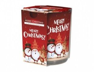 Nohelgarden Svíčka ve skle VESELÉ VÁNOCE vonná 100g