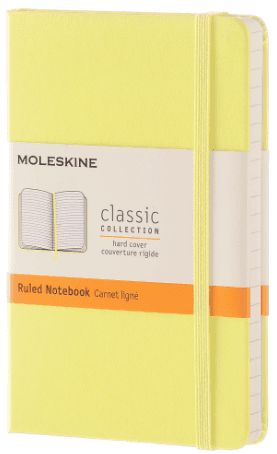 Moleskine - zápisník - linkovaný, žlutý S