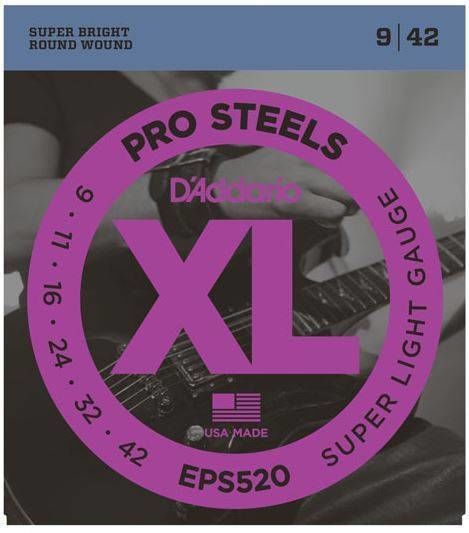 D'Addario EPS520 ProSteels Super Light 09-42