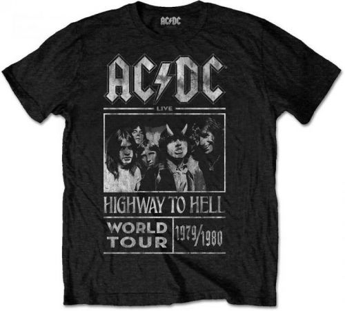 Rock Off AC/DC Unisex Tee Highway to Hell World Tour 1979/1980 Black M