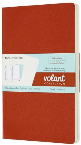 Moleskine - zápisníky Volant 2 ks - čistý, oranžový a modrý L