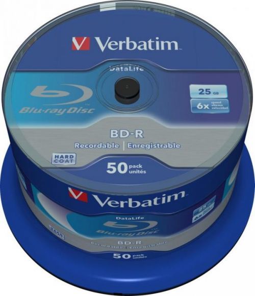 Verbatim BD-R SL DataLife 25GB, 6x, spindle 50 ks (43838)