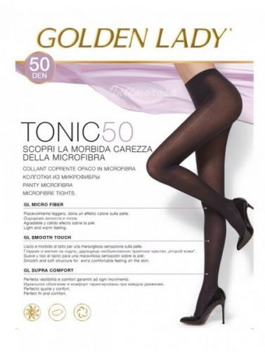 Golden Lady Tonic 50 den punčochové kalhoty 4-L nero/černá
