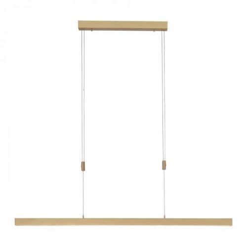 PAUL NEUHAUS LED závěsné svítidlo, matná mosaz, lineární, design 2700-5000K