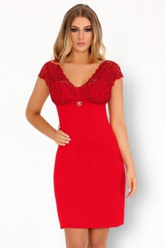 Vzrušující košilka Crossina red - LivCo Corsetti S/M Červená