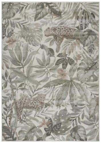 ELLE Decor koberce Kusový koberec Botanical 103902 Cream/Green/Copperbrown z kolekce Elle - 80x150 cm Šedá