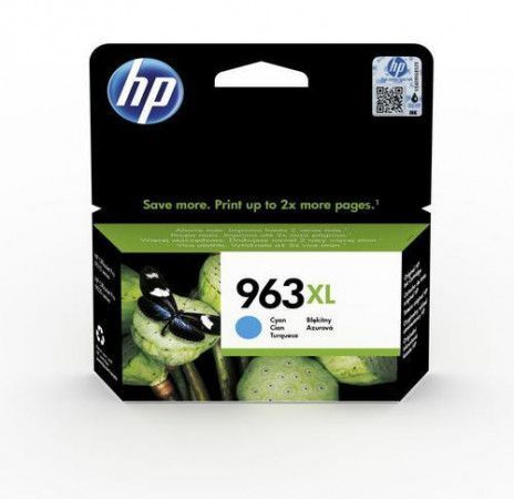 HP 3JA27AE originální náplň azurová velká č.963XL (cyan, cca 1600 stran) (pro OfficeJet Pro 9010, 9013, 9020, 9023), 3JA27AE