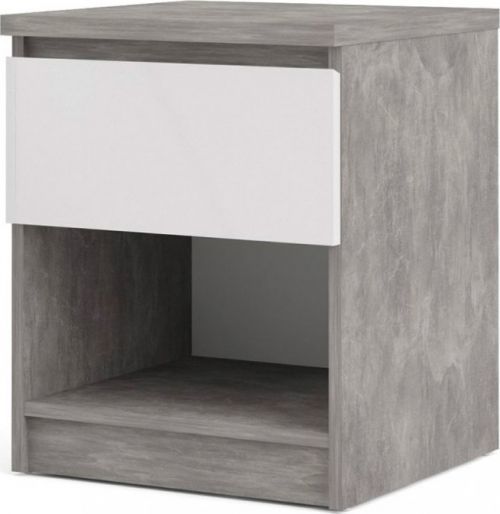 Falco Noční stolek Simplicity 238 beton/bílý lesk