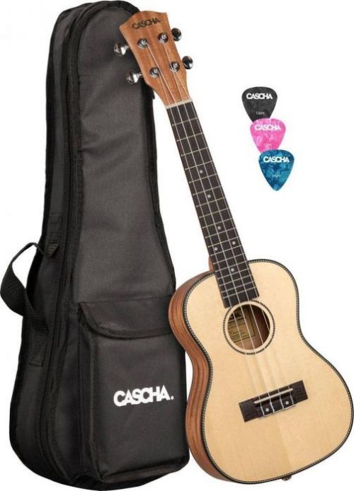 Cascha HH 2151 Concert Solid Top Okulele Set