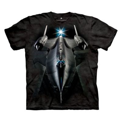 Tričko unisex The Mountain SR71 Blackbird - černé, L