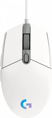 Logitech G203 Lightsync, bílá (910-005797)