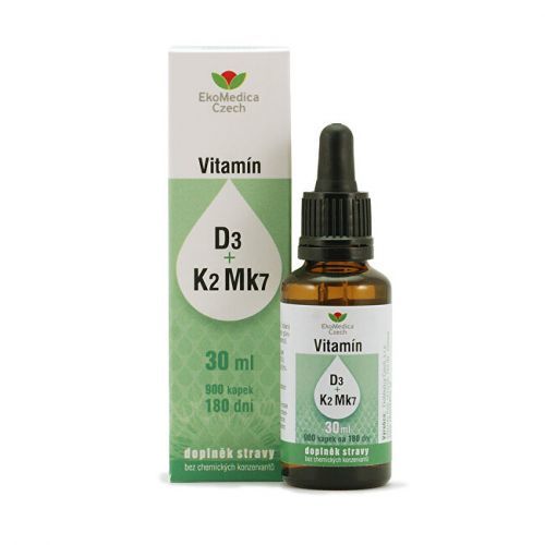 EkoMedica Czech Vitamíny D3 + K2 Mk7 v kapkách 30 ml