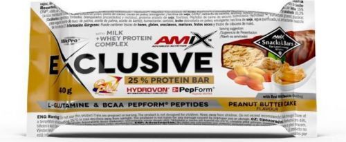 Proteinové tyčinky a sušenky Amix Amix Exclusive Protein Bar-40g-Peanut-Butter-Cake