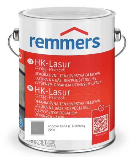 Lazura na dřevo Remmers HK Lasur Grey protect wasser 5 l