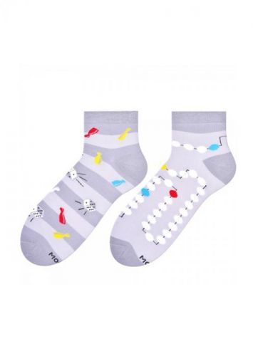 Asymetrické pánské ponožky More 035 - 39-42 - šedá