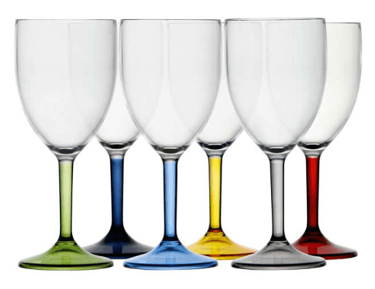 Marine Business Party sklenice na vodu / víno s barevným spodkem
